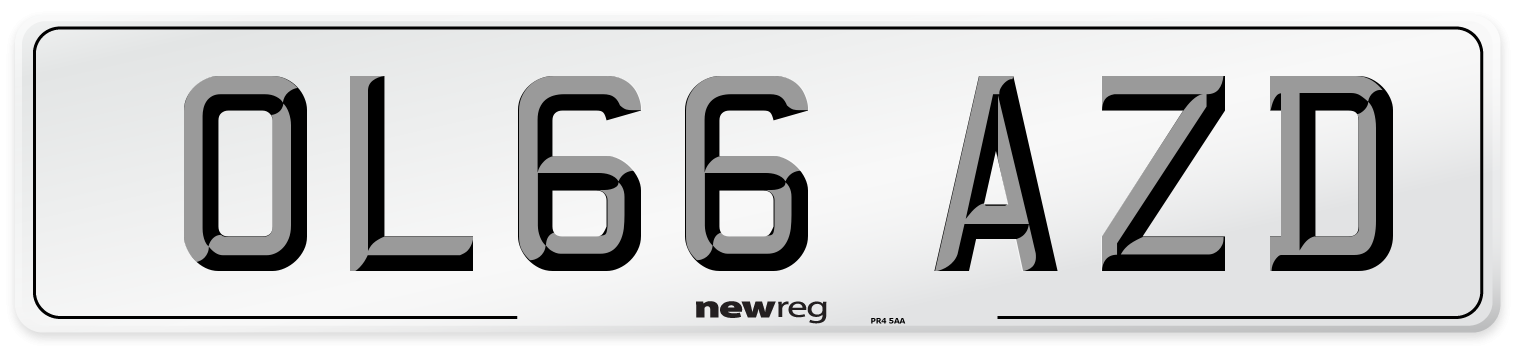OL66 AZD Number Plate from New Reg